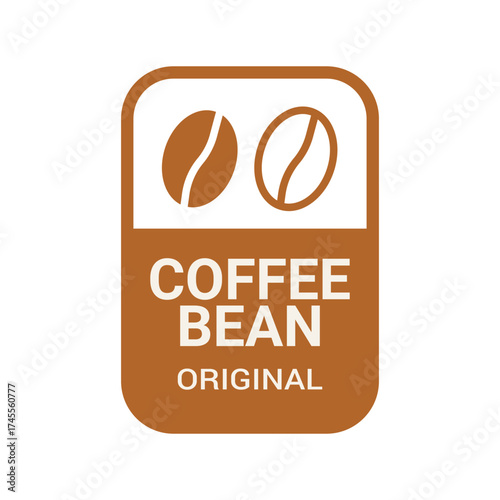 Vector art of coffee bean original logo for coffee related business