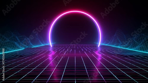 futuristic nightclub poster template