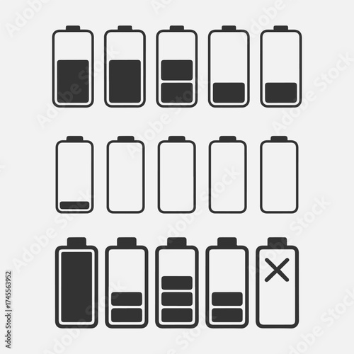 Battery Charge Icon New Design Black And White