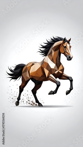 Geometric horse illustration