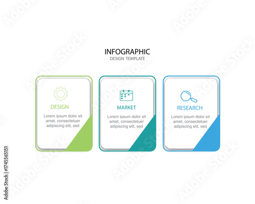 Business infographic template with 3 options or steps. Can be used for workflow layout, diagram, annual report, web design vector illustration.