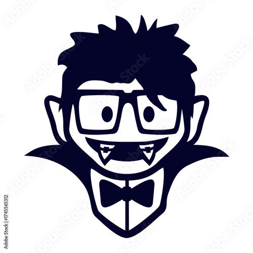 Smart Nerd Vampire Comic Funny Glasses Bowtie Braces