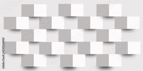 Wallpaper Mural Abstract white cubes background with a seamless geometric square pattern and light gray texture Torontodigital.ca
