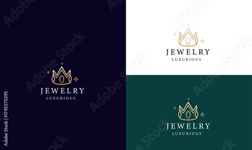 luxury jewelry brand logo design vector illustration, luxury, gold, brand, brand logo design, royal classic logo design, abstract beauty rose logo design, jewelry elegant gold logo design retro,