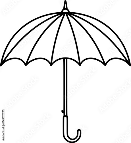 Umbrella Icon Outline Vector