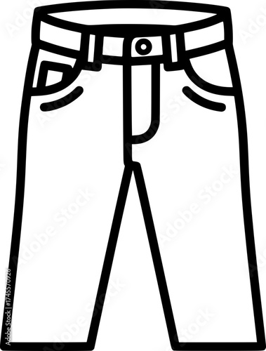 Jeans Pants Icon Outline Vector