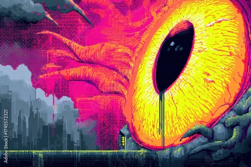 Surreal digital artwork of ...