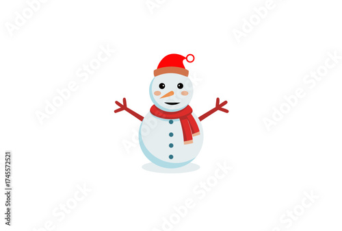 snowman isolated on white background
