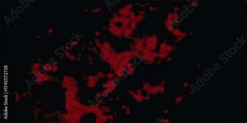 Abstract Watercolor red grunge background painting. Abstract black and red fantasy watercolor background. Black red abstract background with copy space for design. Overlays fog isolated on black.