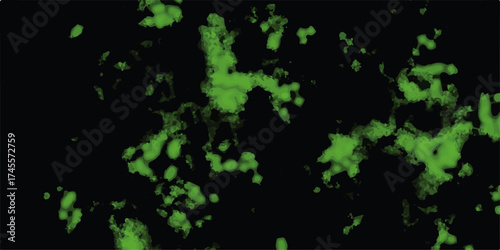 Abstract Watercolor green grunge background painting. Abstract black and green fantasy watercolor background. Black red abstract background with copy space for design. Overlays fog isolated on black.