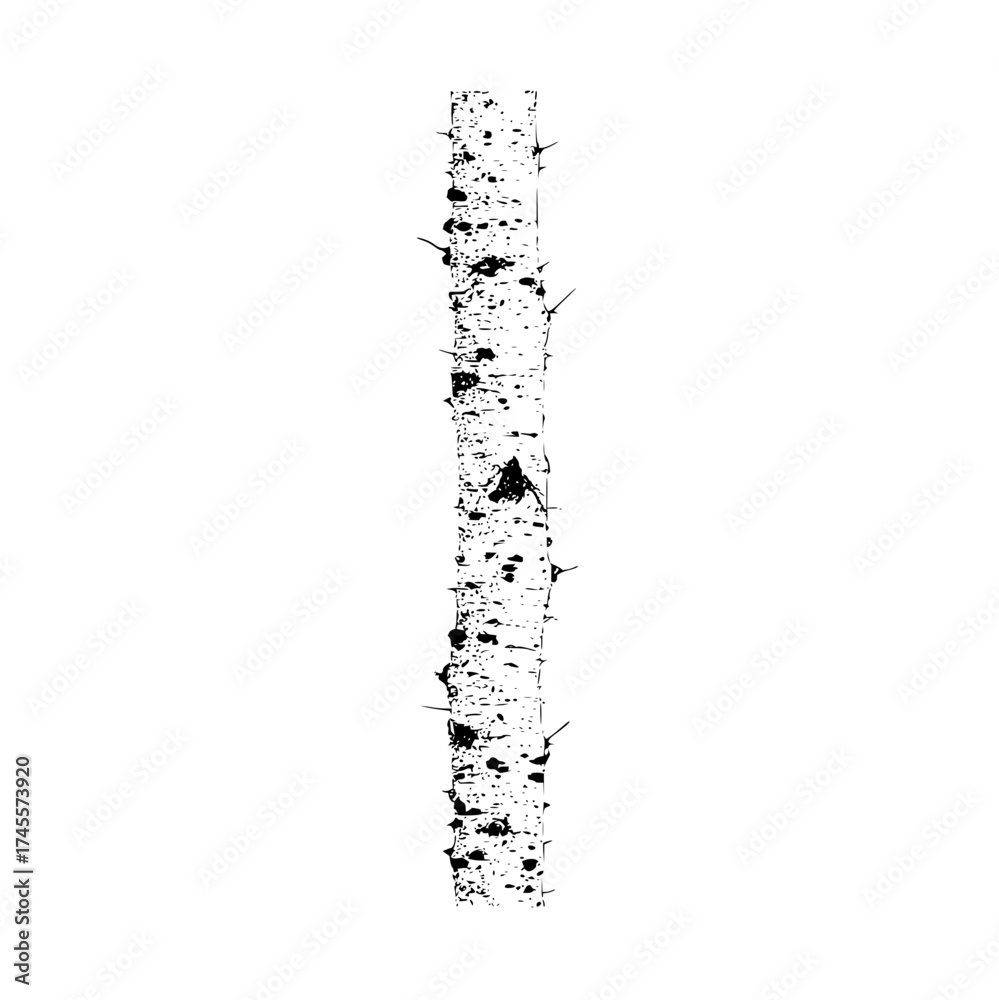 Obraz premium Isolated black and white tree trunk vector illustration for nature designs and forestry related projects