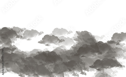 Photos Dark smoky cloud formation against a deep black expanse
