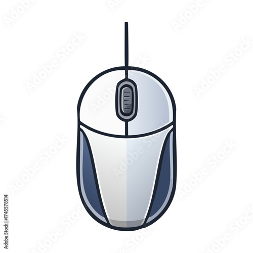 A Computer mouse illustrated