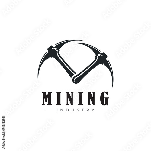 mining logo vector template
