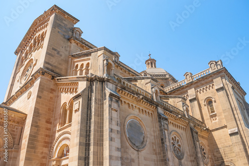 Detail of exterior of the  Basilica of Ta' Pinu, Gharb - Gozo MALTA