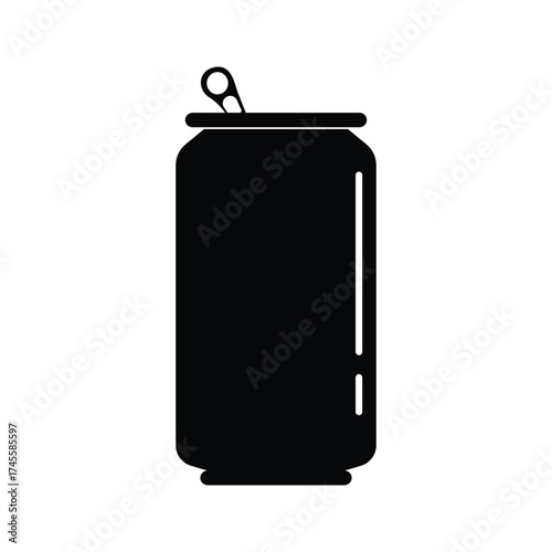 soda beer icon vector design concept silhouette style