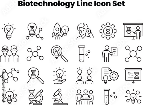 Virus and Bacteria Microbiology Biotechnology Vector Science Icon