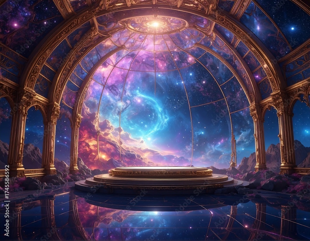 Obraz premium Grand, starry, opulent hall