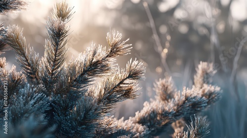 A tree with frost on it
