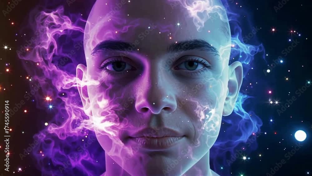 Un rostro humano con una Huella Cósmica