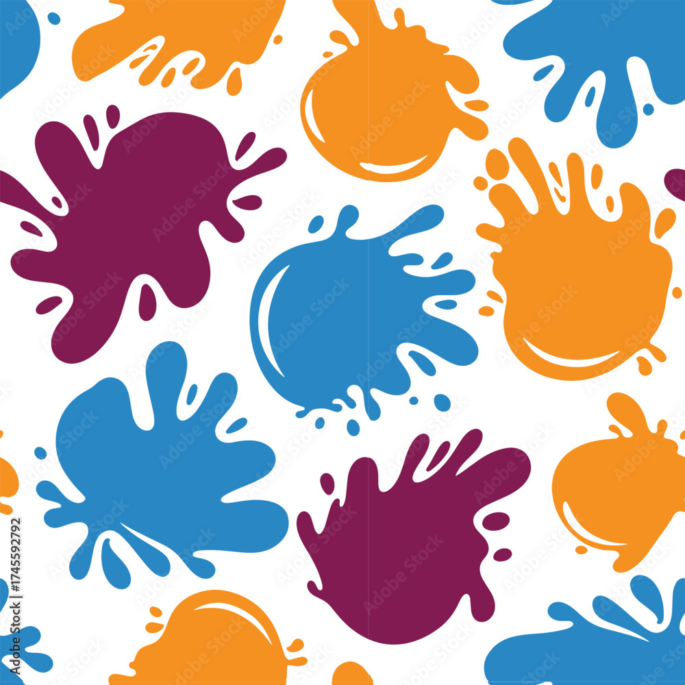 Naklejka premium Colorful hand paint splash pattern background