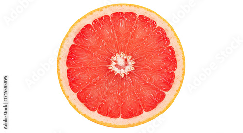 Wallpaper Mural A close up of a sliced grapefruit on a white background view , transparent png Torontodigital.ca