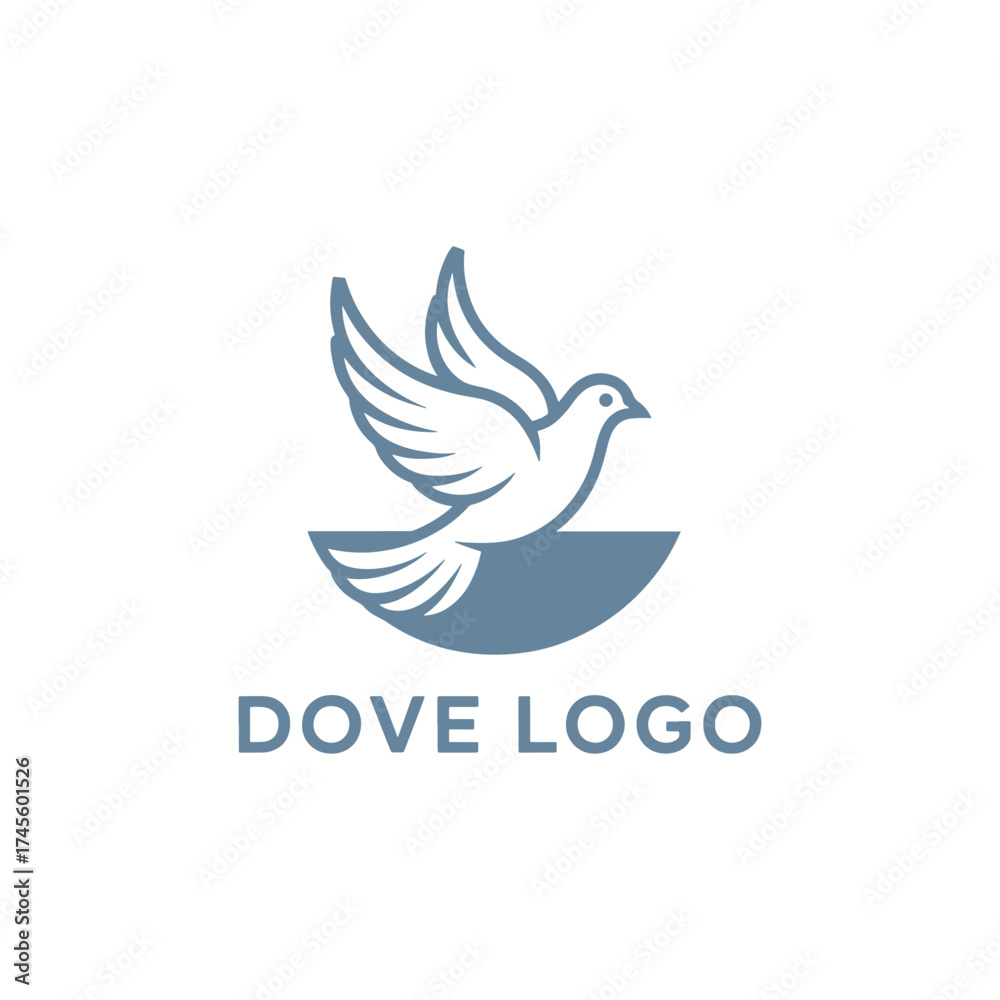 Fototapeta premium Dove Bird Logo Design | Peace, Freedom and Nature Inspired Brand Identity