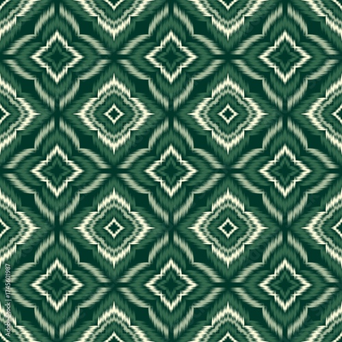 Seamless Ikat ethnic traditional Textile pattern geometric abstract folklore ornament Tribal ethnic illustration background design for print, clothing, scarf