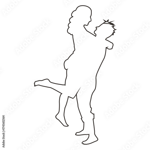 Icon holding a romantic partner line