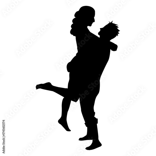 Icon holding a romantic partner black