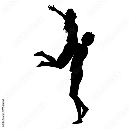 Icon holding a romantic partner black_4