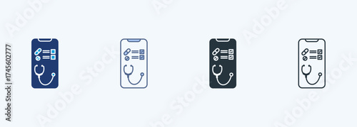 Digital Therapeutics Multiple Style Icon Collection 