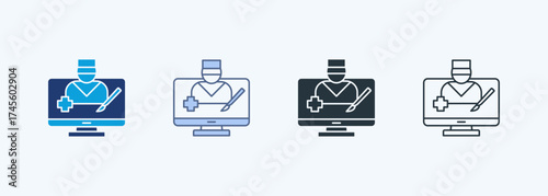 Telesurgery Multiple Style Icon Collection 