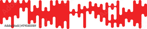 red paint and drops of blood, dripping paint on the wall, thick paint