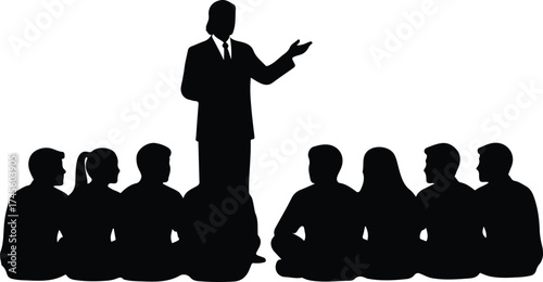 Business presentation with audience isolated