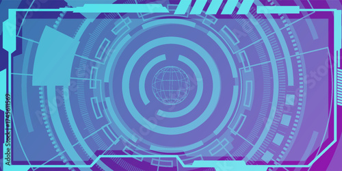 Ai technology. Concept of artificial intelligence. Blue and dots lines. Digital, communication, science, networks. Eps10