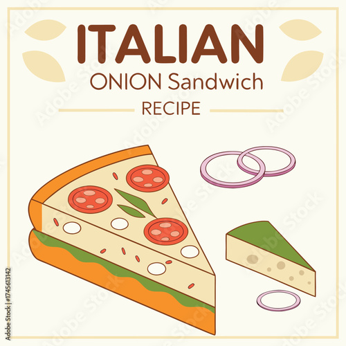 Tasty sandwich with herring, pickles 