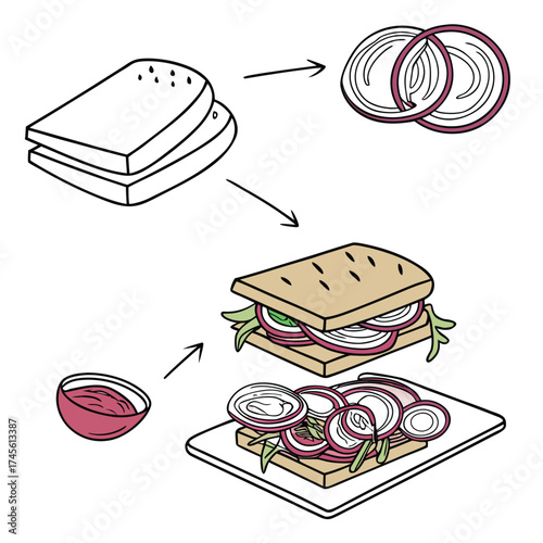 onion sandwich recipe
