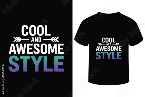 Cool and awesome style typography t shirt design