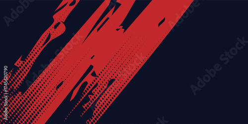 Black and red abstract grunge background with halftone style modern arts vector eps10