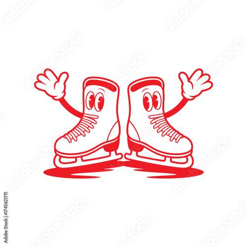Ice Skates Cartoon