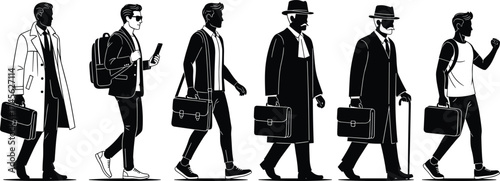 Evolution of Male Business Attire Silhouettes – Fashion Timeline, Career Identity, Professional Style, Generational Shift, Lifestyle Change, and Corporate Concept