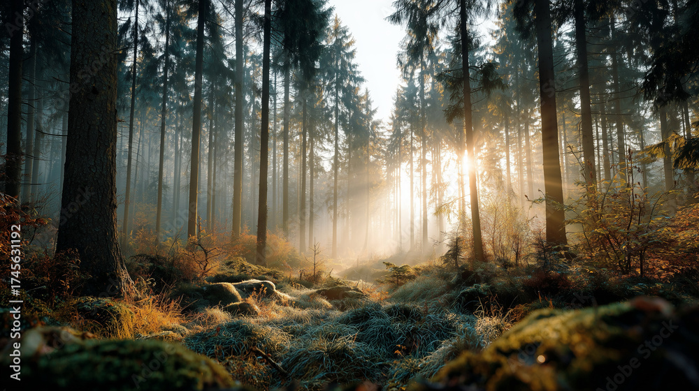 Obraz premium magischer und natürlicher Wald