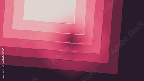 Layered Geometric Abstract in Tilted Pink and Purple Squares