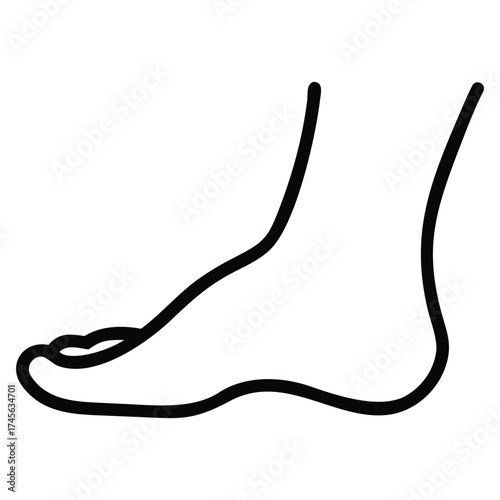 Vector illustration of a silhouette of a shoe