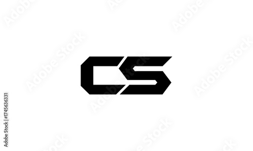 CS initial letters, monogram logo