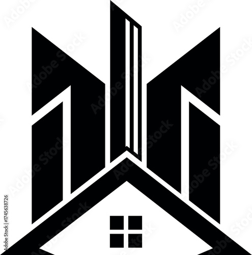 Building house home logo and building silhouette images