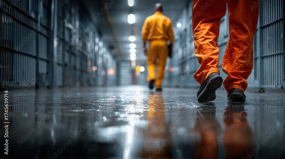 Fototapeta premium prisoners in the jail