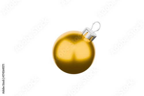 The gold Christmas ornament is used for decorating a Christmas tree