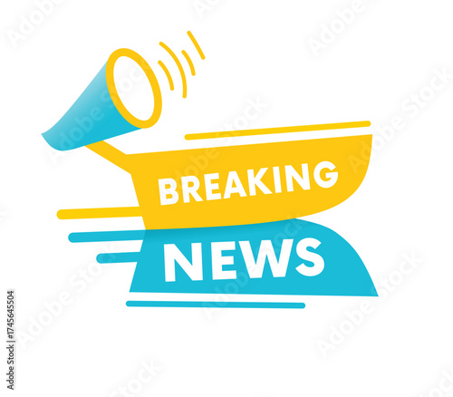 Breaking news banner or ad, announce vector eps template. vector symbol for business or banner art graphic.